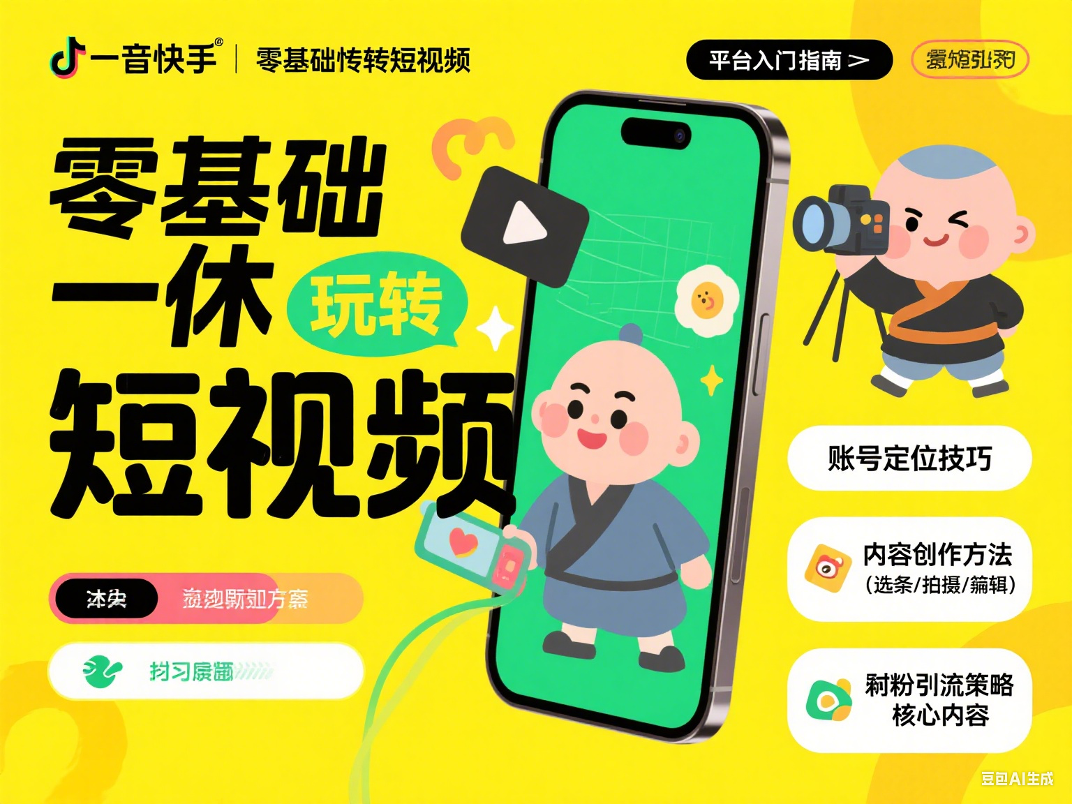 一休抖音快手零基础玩转短视频