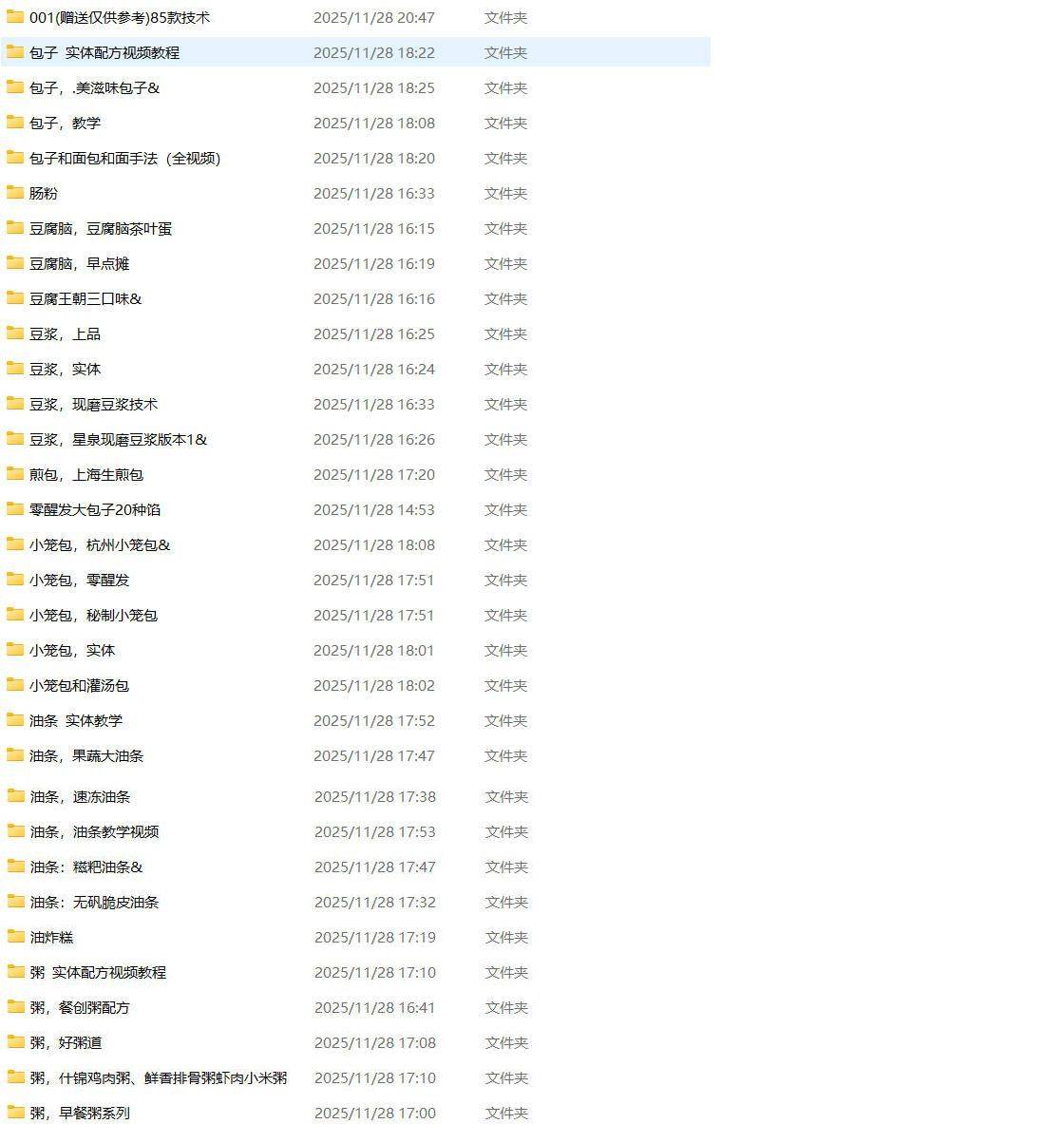 早餐摆摊开店创业教程【90G】