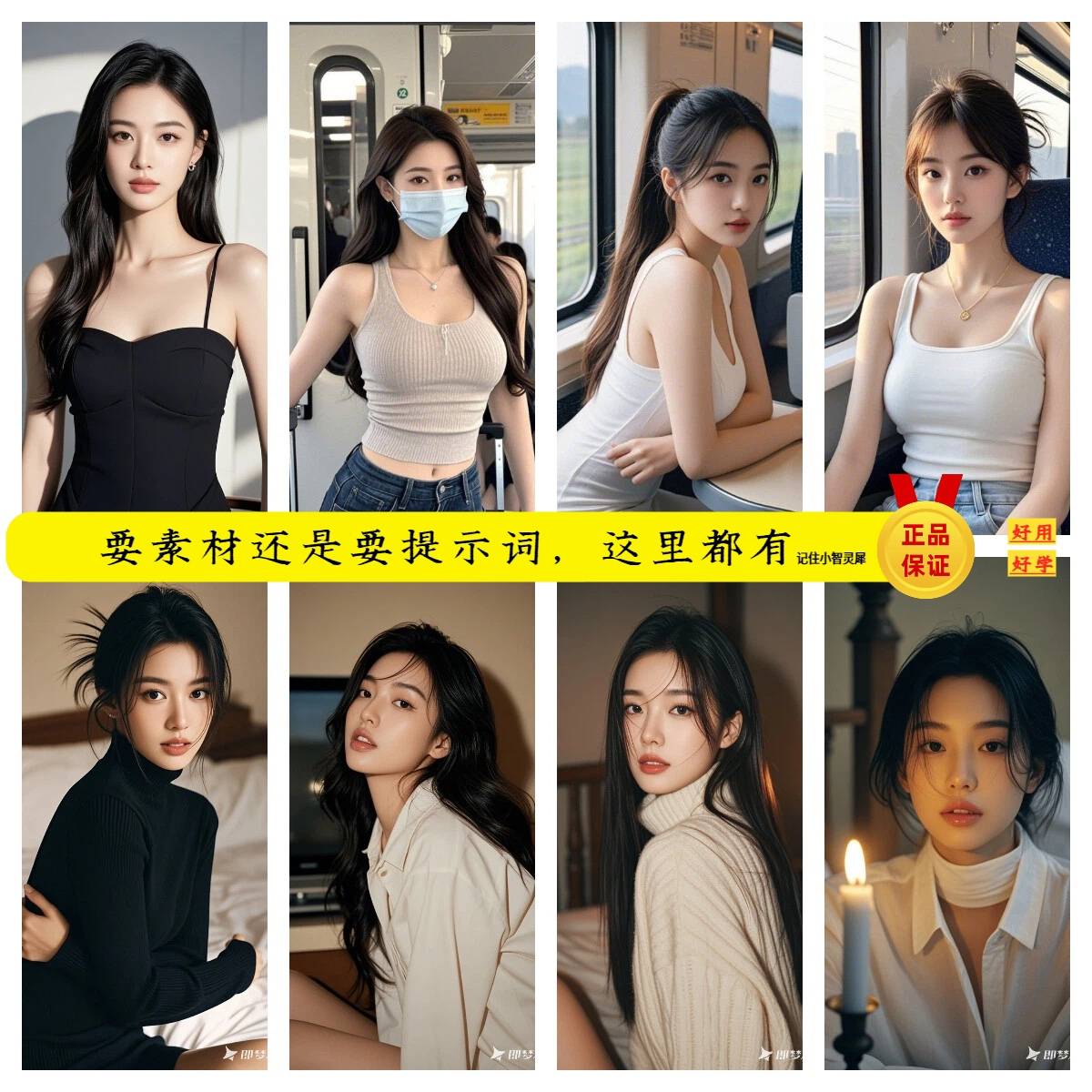 AI美女提示词+AI写真古代国风写实民族服饰艺术美女素材