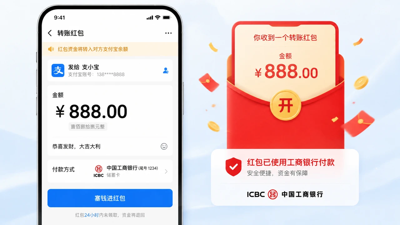 工行支付宝 8.13 最新转账红包线报：5000-5 与 2000-4 领取攻略