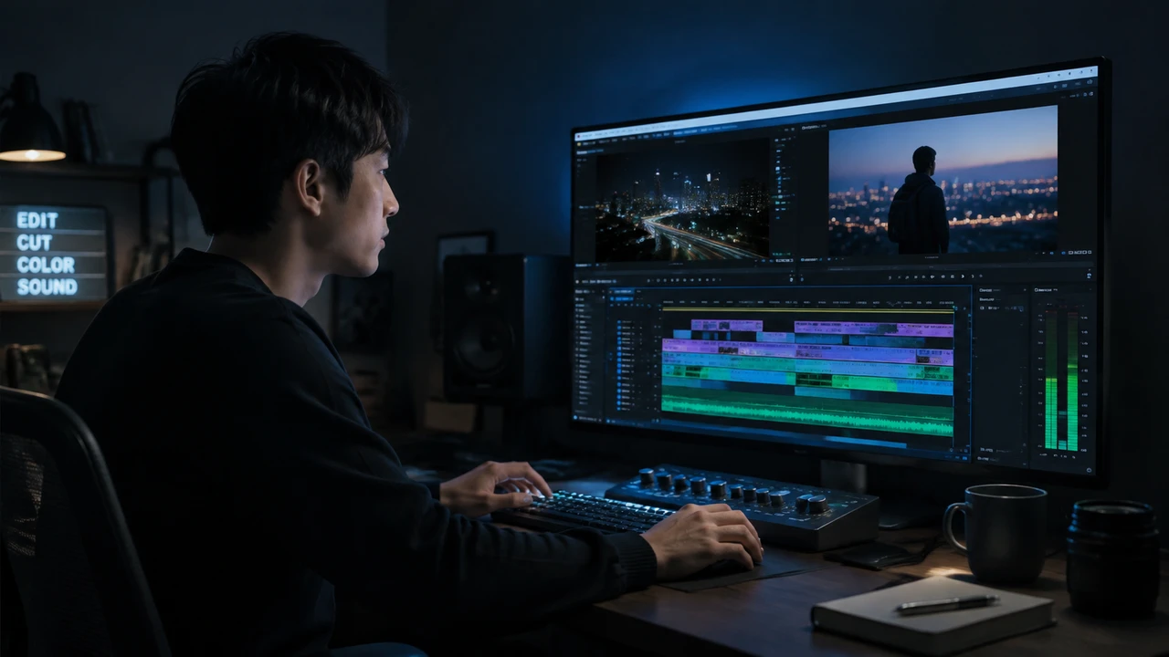剪辑师使用快捷键在 Premiere Pro 中调整音频错位