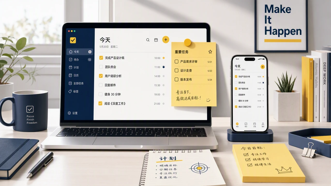 跨平台待办工具推荐：小黄条、滴答清单、Todoist 谁更顺手？