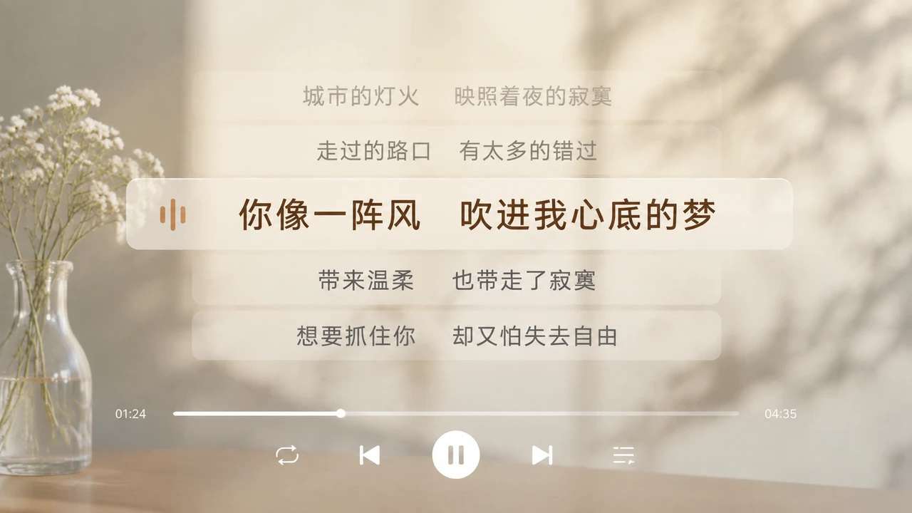 动态歌词动画示例