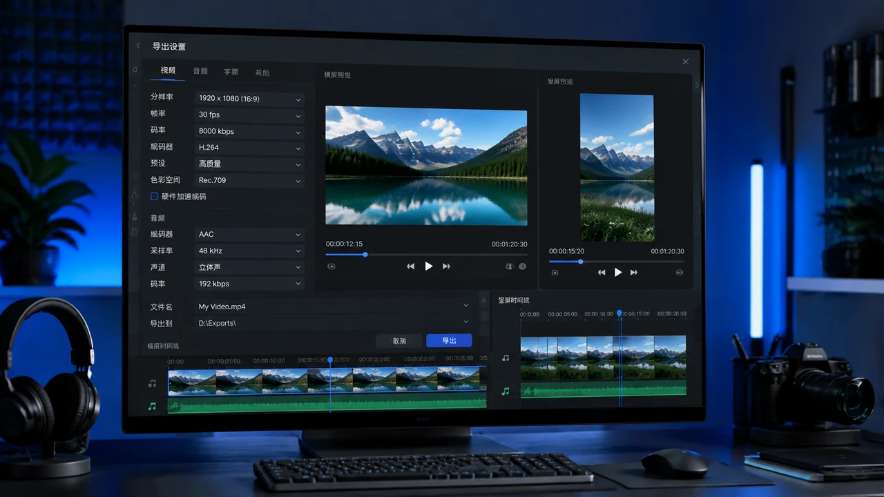 视频导出设置指南：B站、抖音、YouTube的最佳参数