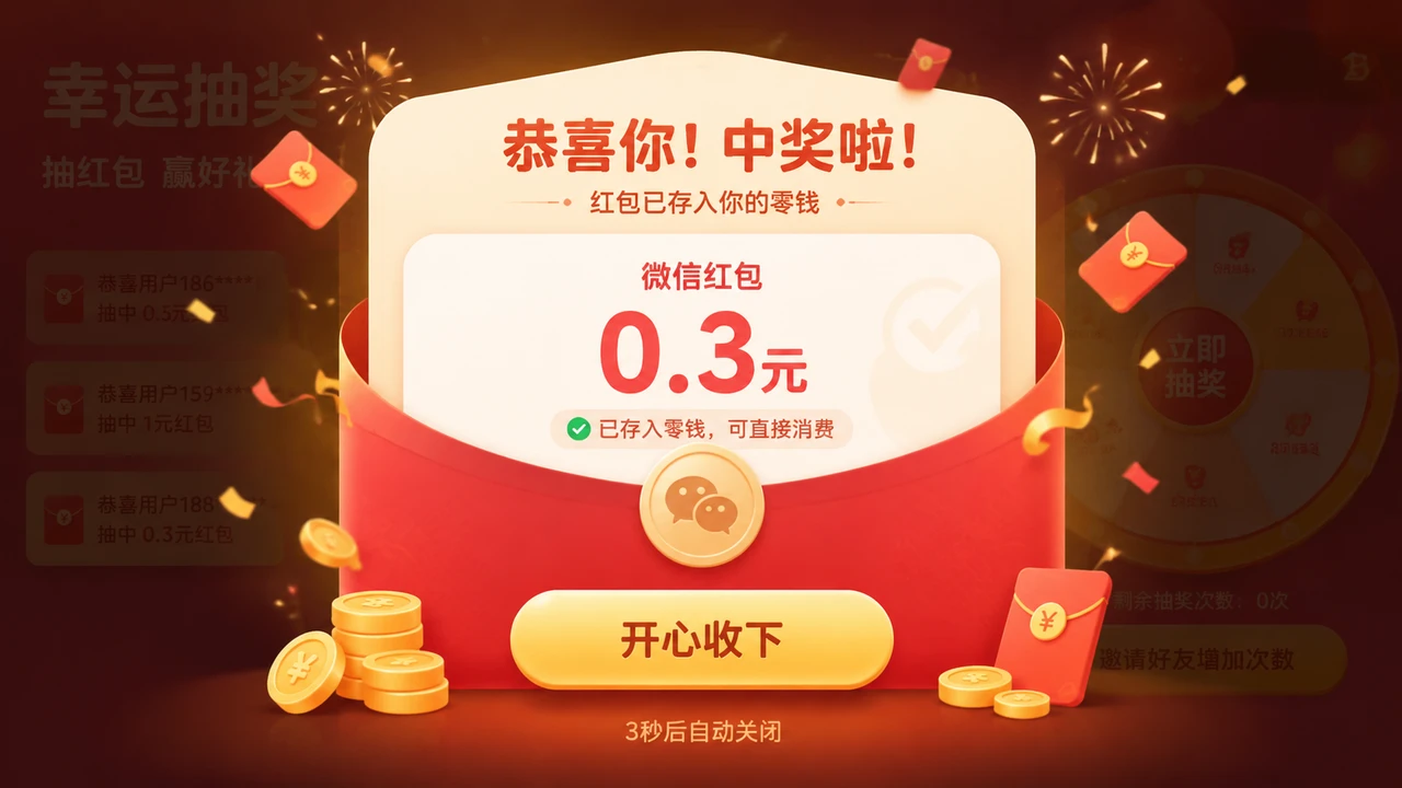 富国基金微信红包抽奖中奖结果