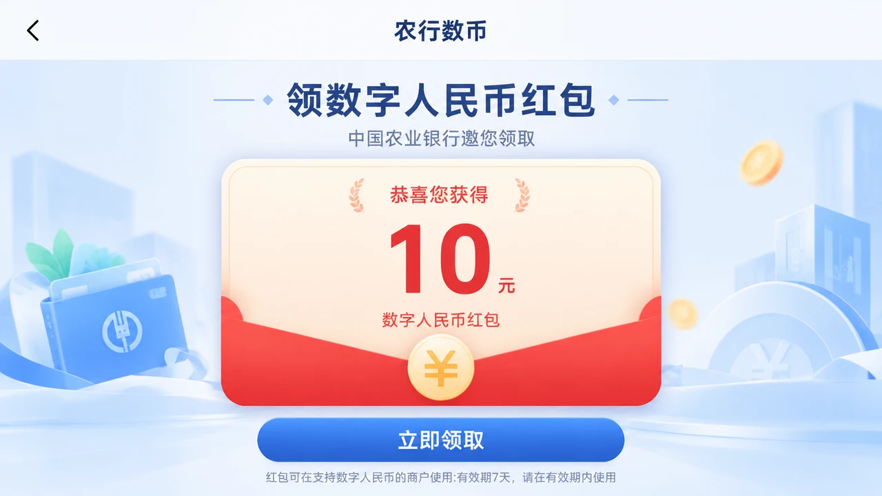 农行数币 0 元购饮料线报：领 10 元红包兑换可乐/雪碧实操步骤
