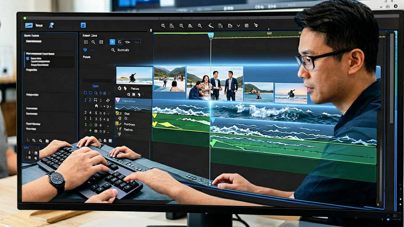 Premiere Pro 添加编辑与波纹删除操作示意