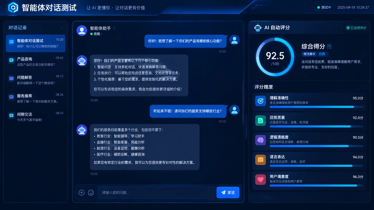 OpenAI Presence 模拟测试与自动评分界面